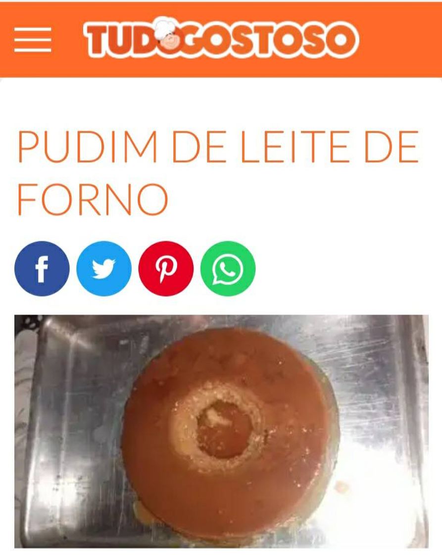 Moda Receita de Pudim de leite de forno, enviada por EU - TudoGostoso