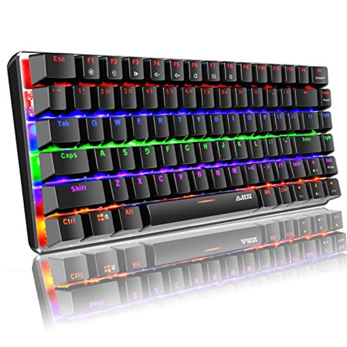 Productos Teclado mecánico, AK33 Rainbow LED con retroiluminación LED Cable USB Teclado mecánico