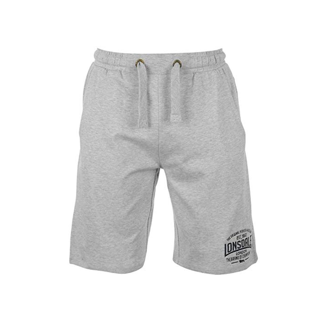 Product Lonsdale Mens Box Lightweight Shorts Pants Bottoms Boxing Sports Clothing Grey Marl