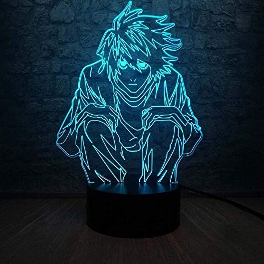 Product 2019 Nueva Lámpara 3D Death Note L Lawliet Figura De Acción Mesa Led Luz Noche Juguete De Dibujos Animados Luminaria Teen Room Decor Gift