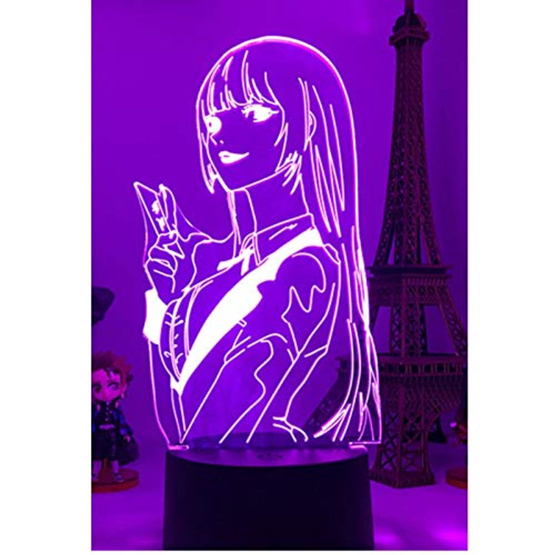 Productos Lámpara de anime 3D de luz nocturna Yumeko Jabami de Kakegurui Gambler regalo para decoración de dormitorio luz nocturna linda figuras japonesas juguetes