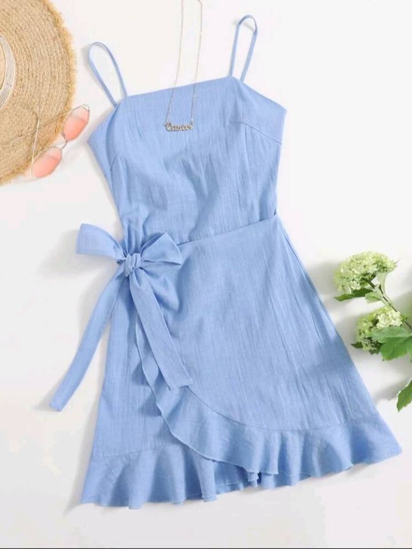 Fashion Boho vestido simples azul