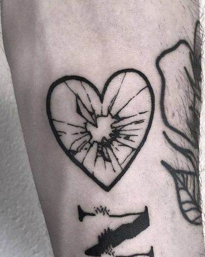 tatuagem coração de vidro