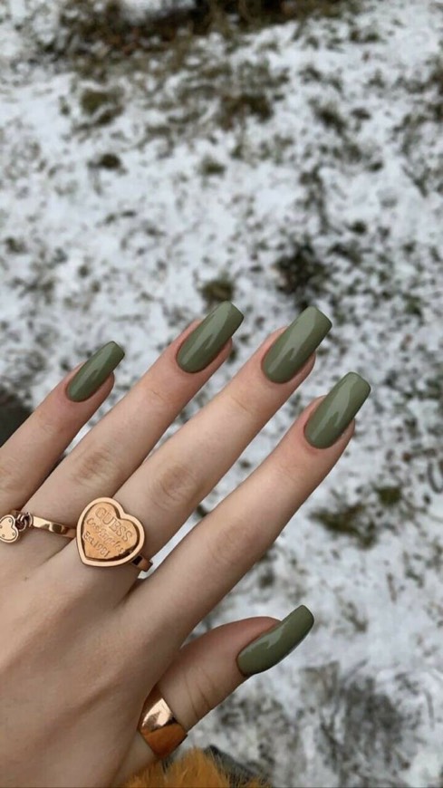 Fashion Unha verde militar 💅🏻