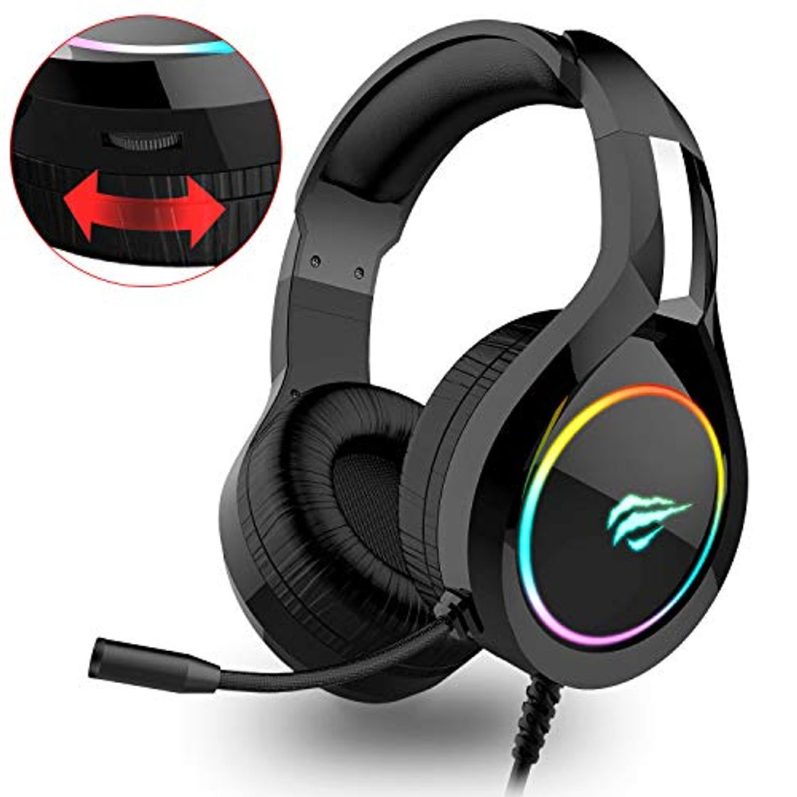 Social Auriculares Gaming PS4 HAVIT Iluminación RGB Cascos Gaming sonido envolvente