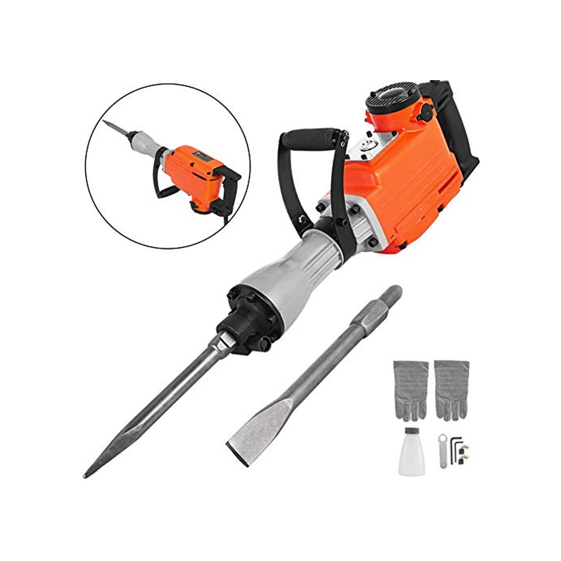 Products Mophorn 2200W Martillo Eléctrico de Demolición Martillo Perforador con Jack Hammer Taladro de Percusión Martillo Demoledor Profesional