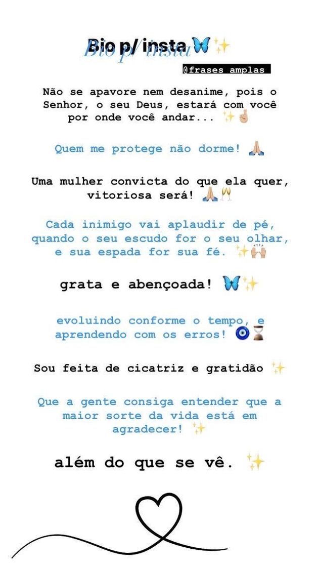Social Ideias de bio 