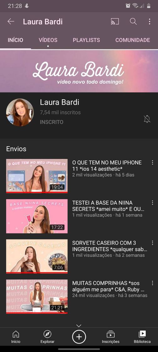 Social  Canal no YouTube