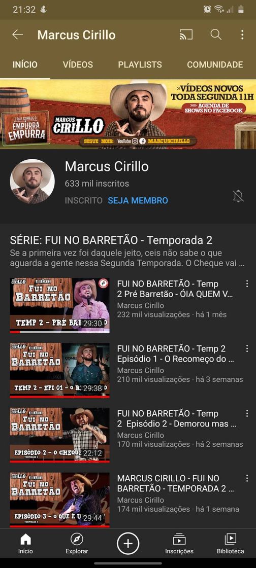 Social  Canal no YouTube