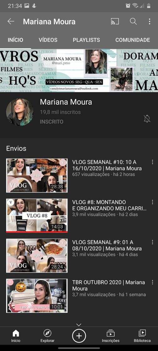 Social  Canal no YouTube