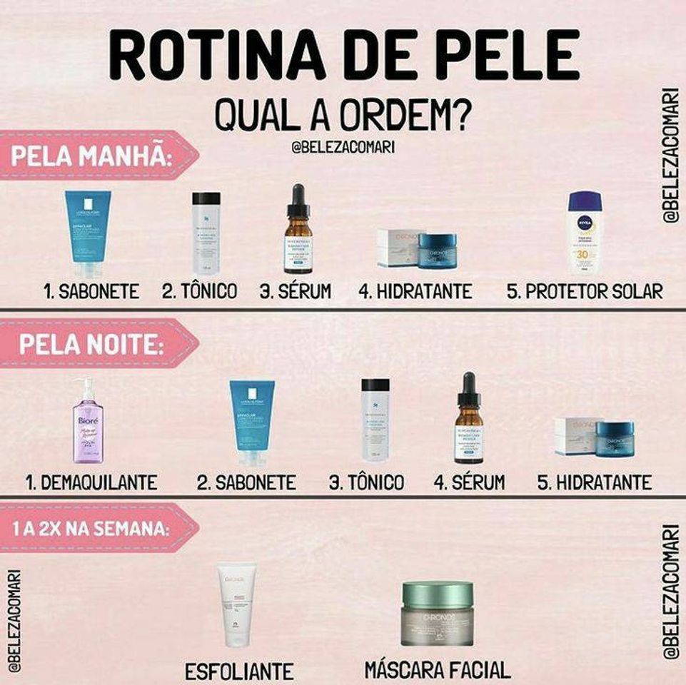 Moda Rotina da pele 