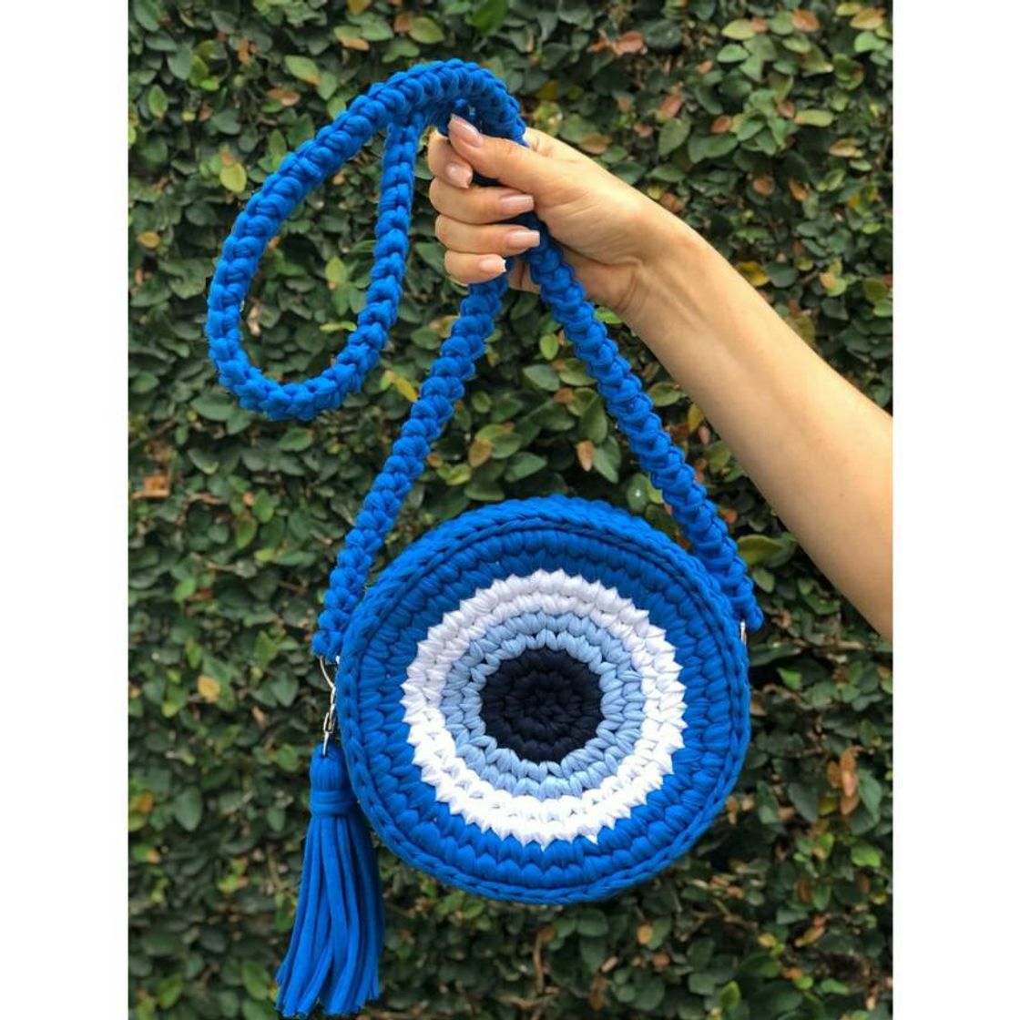 Bolsa olho grego crochê