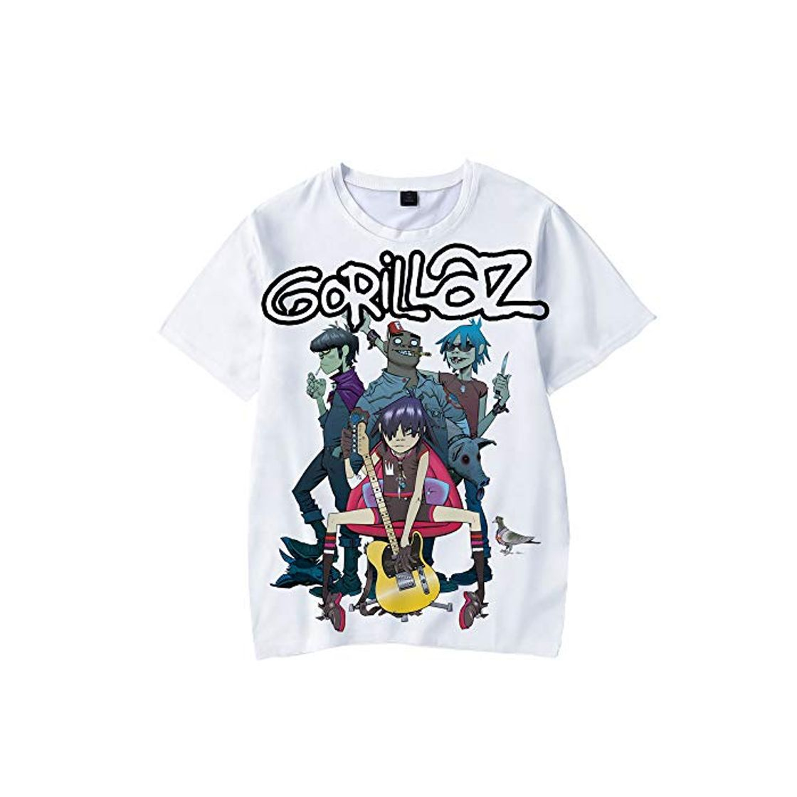 Moda Logo Gorillaz Camiseta Camiseta de la Camiseta de Las Tapas Undershirt Camisa