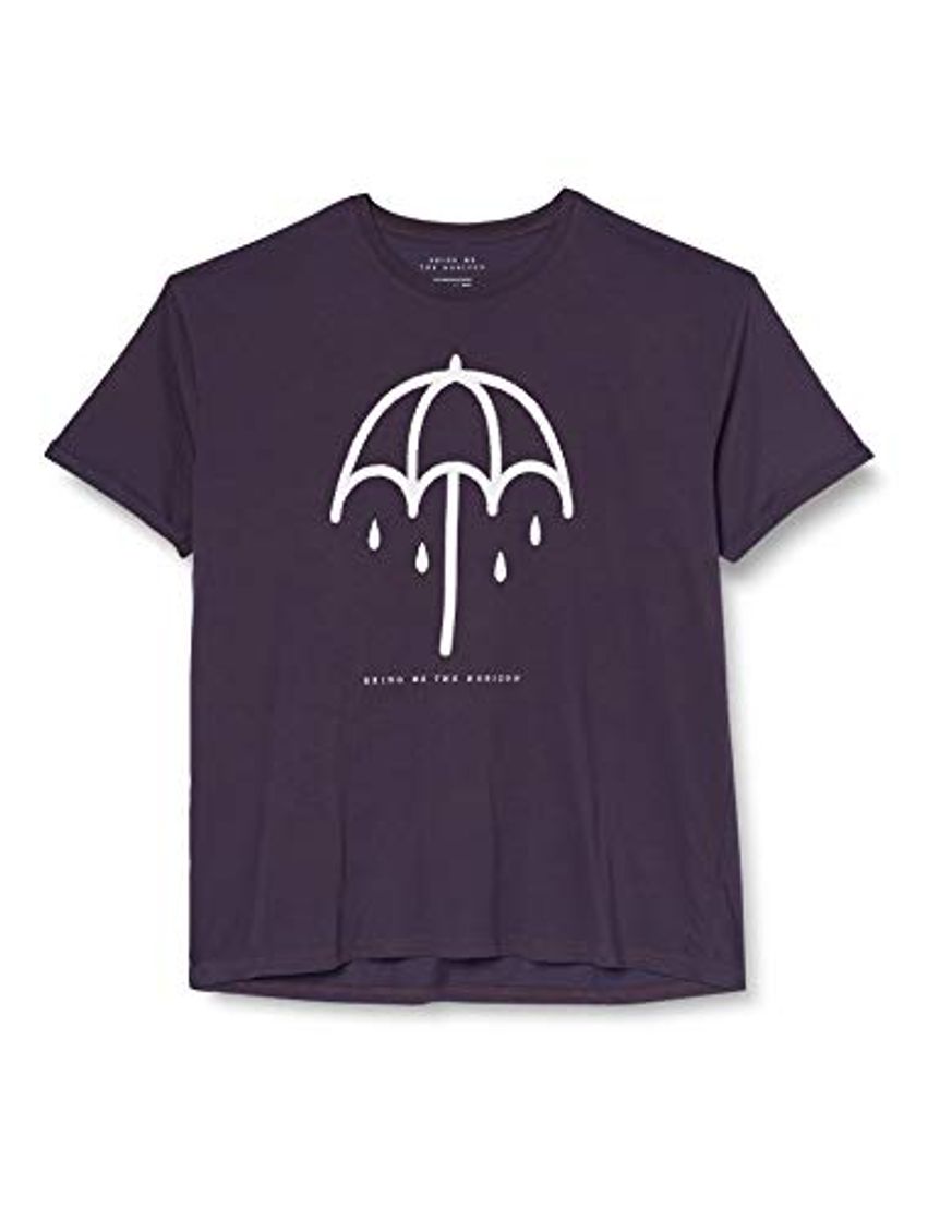 Moda Bring Me The Horizon Umbrella with Burn out Finishing Camiseta, Morado