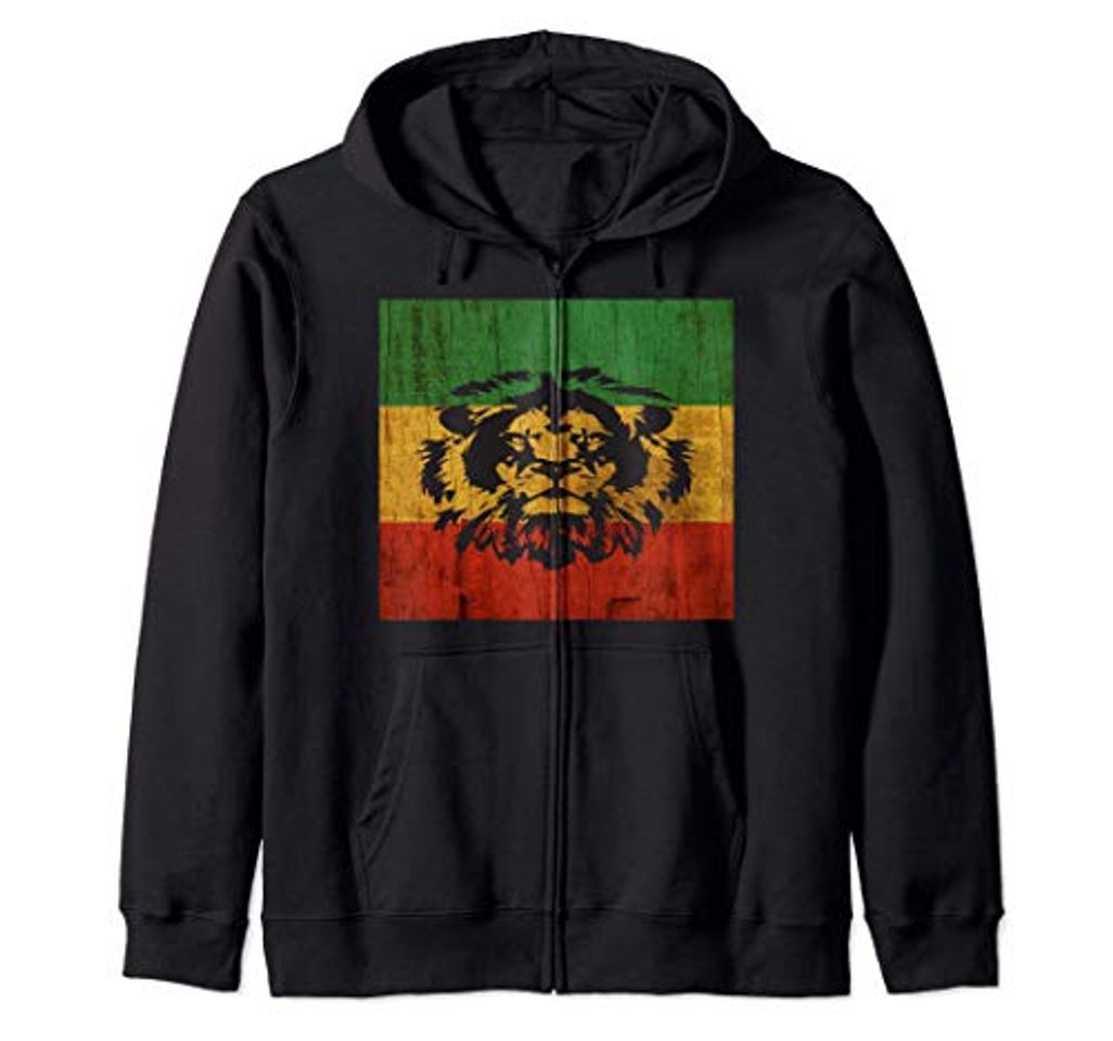 Fashion Rasta Reggae Lion Flag Jamaica para Rastafari Lover Sudadera con Capucha