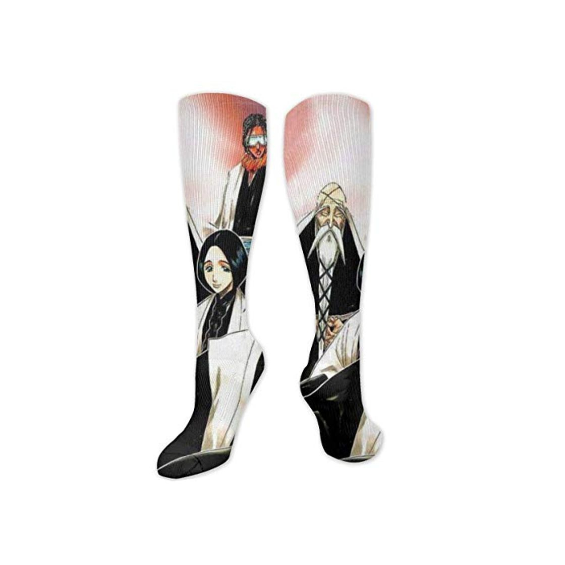 Fashion winterwang Bleach Kuchiki Byakuya Calcetines de compresión unisex Calcetines hasta la rodilla Calcetines largos de tubo