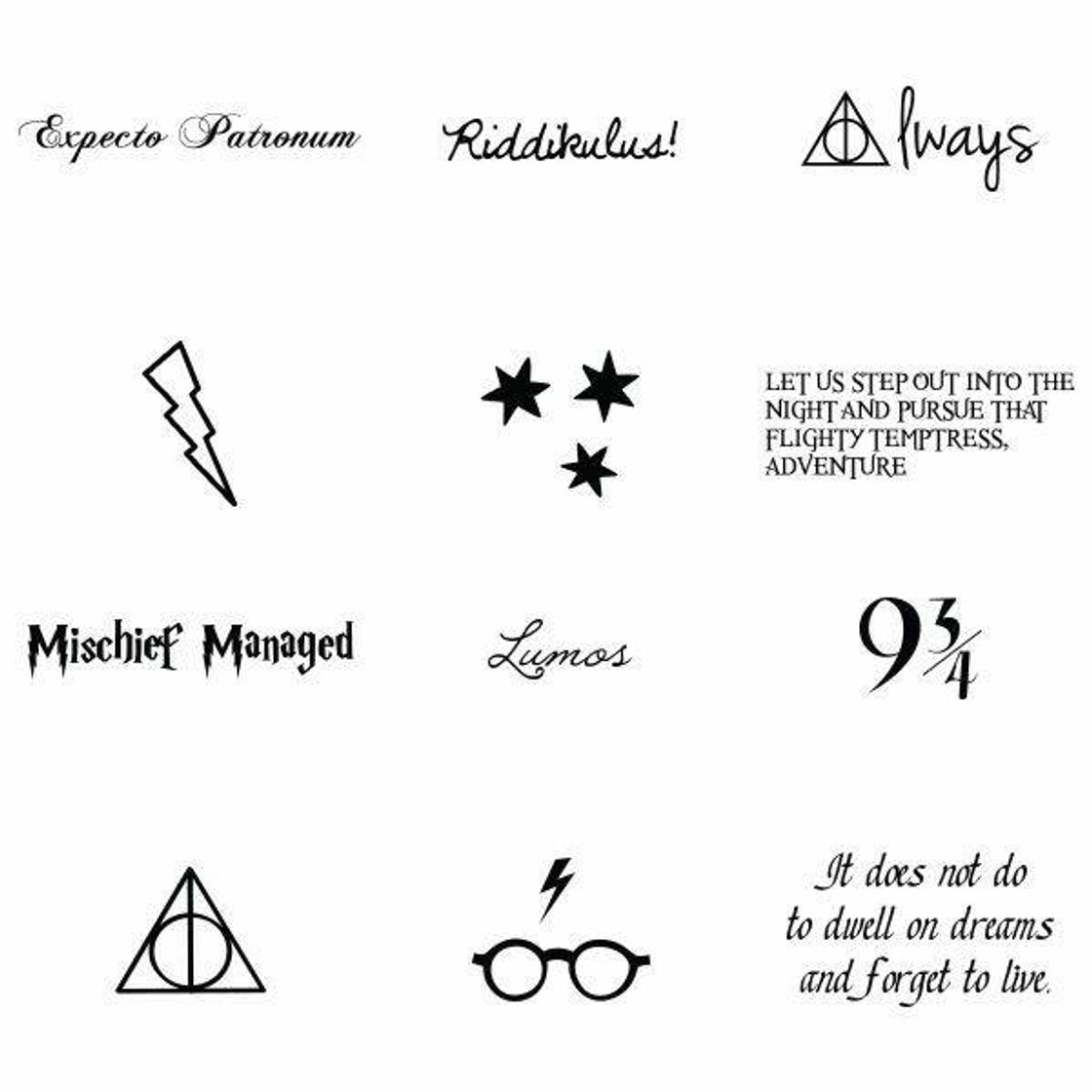 Fashion Inspiração para tatuagens de Harry Potter 