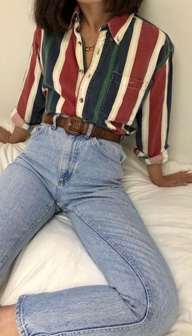 Fashion Inspiração com Camisa Listrada 