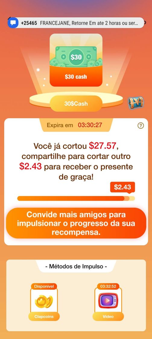 Apps Clipclap promoção rápida 