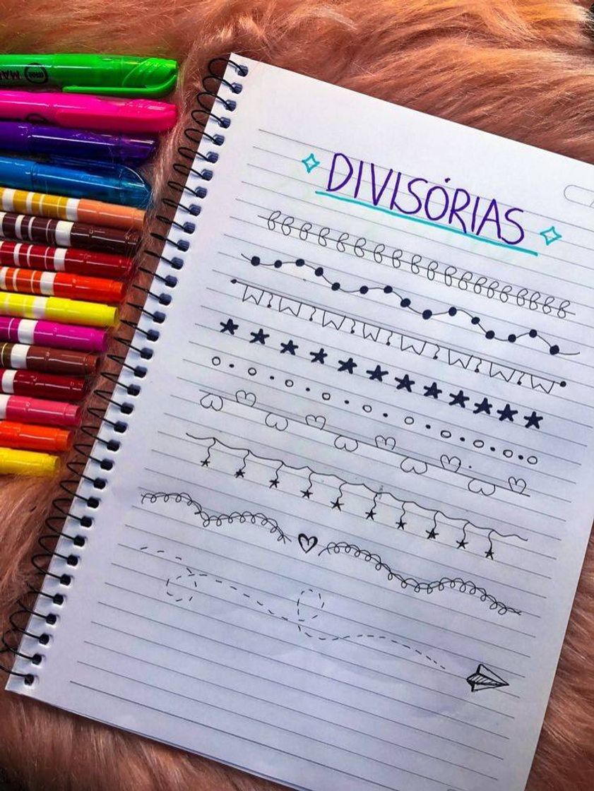 Fashion Divisórias pra organizar caderno