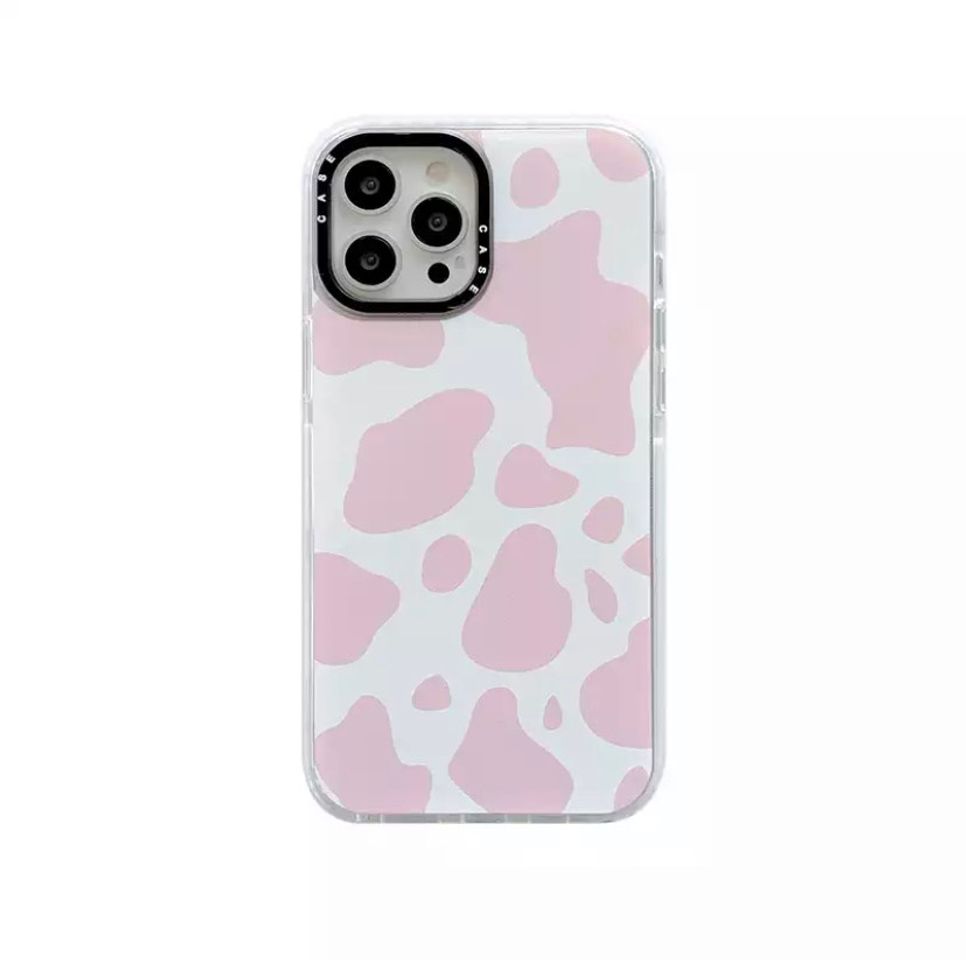 Fashion Funda de estampado de vaca rosa