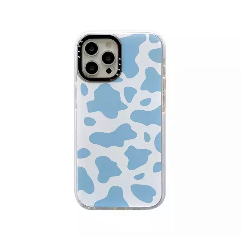 Fashion Funda de estampado de vaca azul