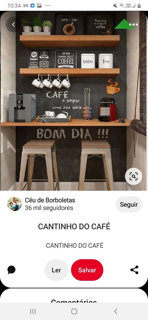 Social Cantinho café em casa