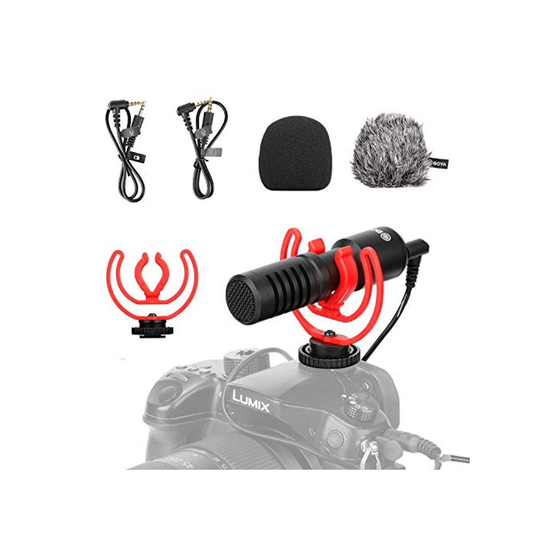 Electronics Upgraded New BOYA Camera Super-Cardioid Video Shotgun Condenser Microphone by-MM1