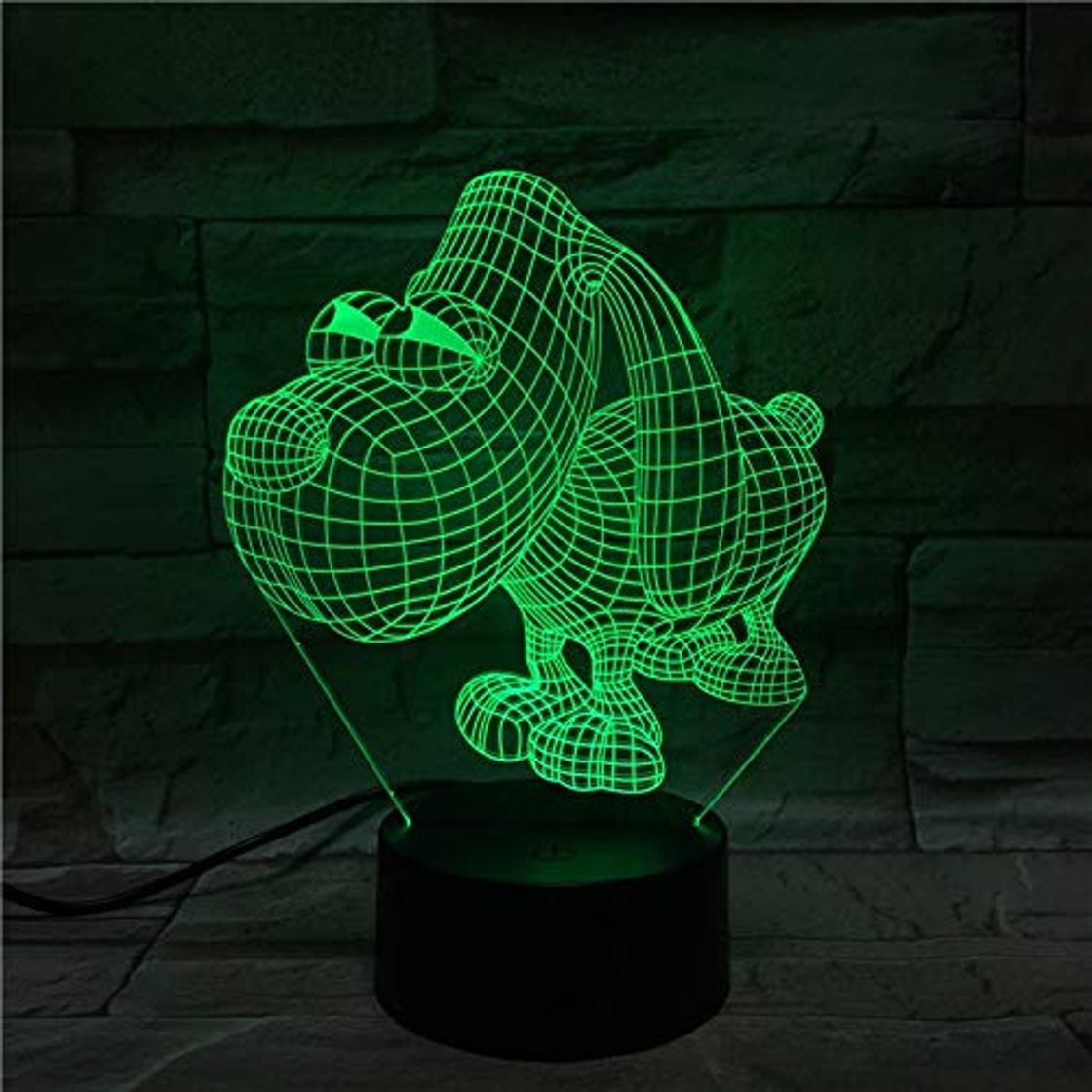 Product BDDLLM Luz nocturna 3D 7 cores em mudança 3d adorável cão nightlight led usb visual lâmpada de mesa quarto decoração do bebê dormir iluminação crianças presentes 50