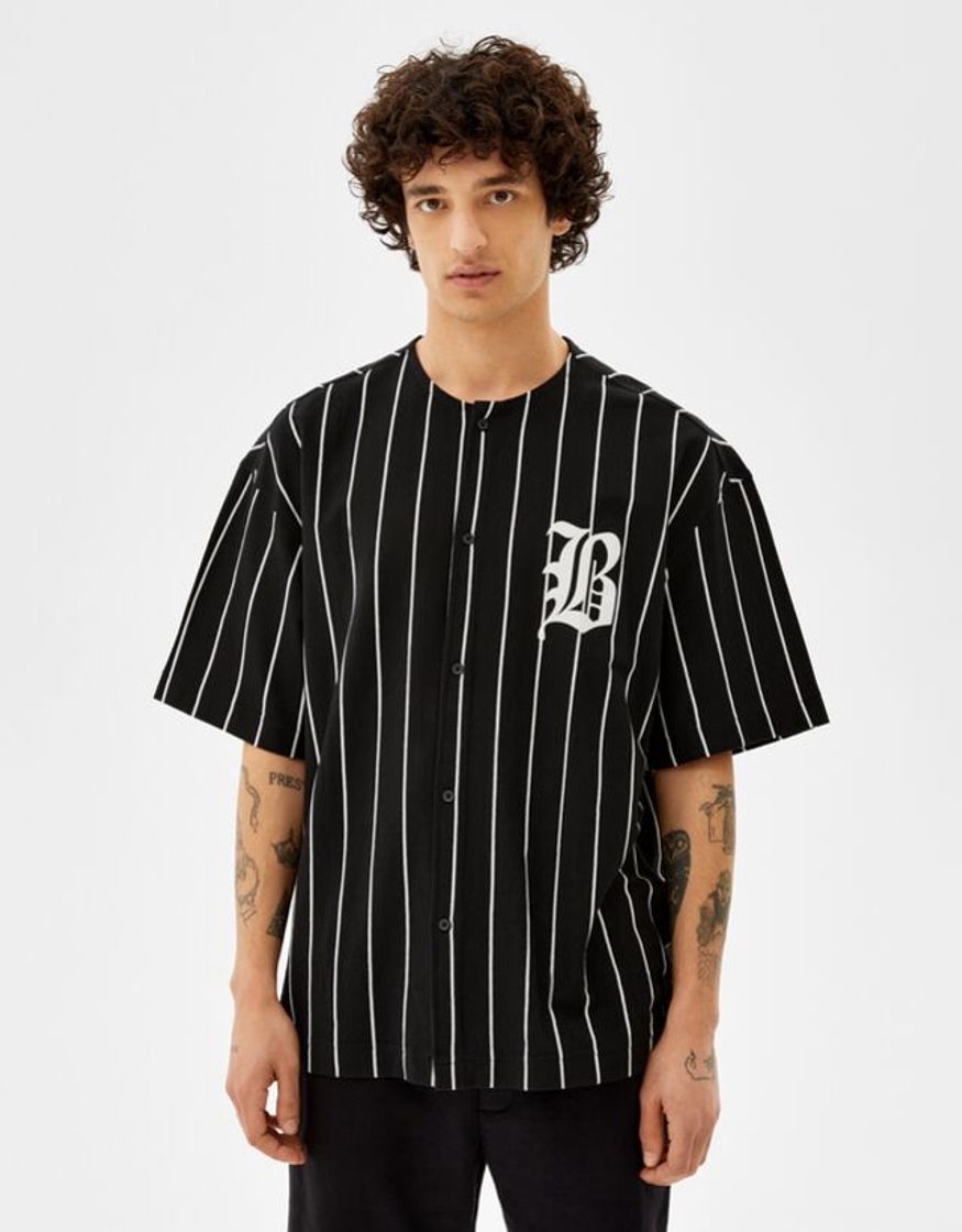 Fashion Camisa cuello baseball