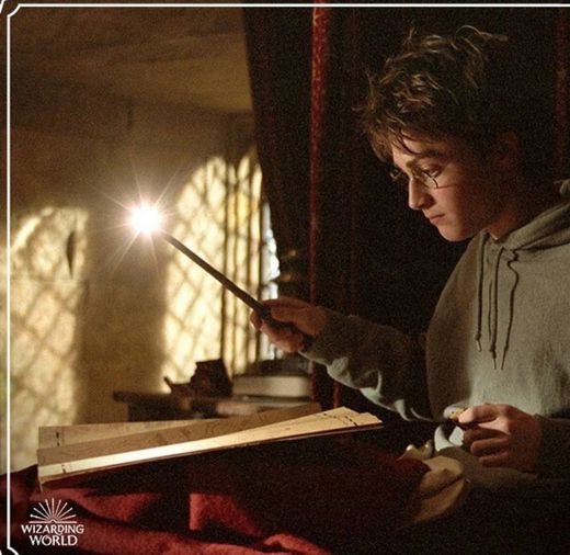 Harry studying magic