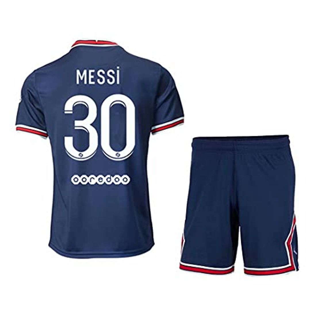 Fashion LJB Camiseta de fútbol para hombre y juventud, 2021-2022#30 PSG fútbol Jersey