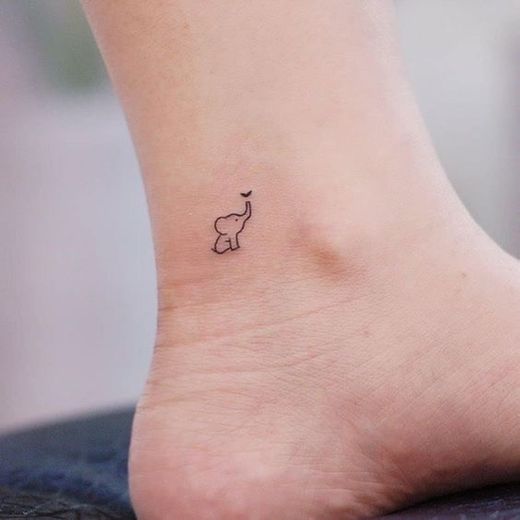 Mini tatuagem de elefante 