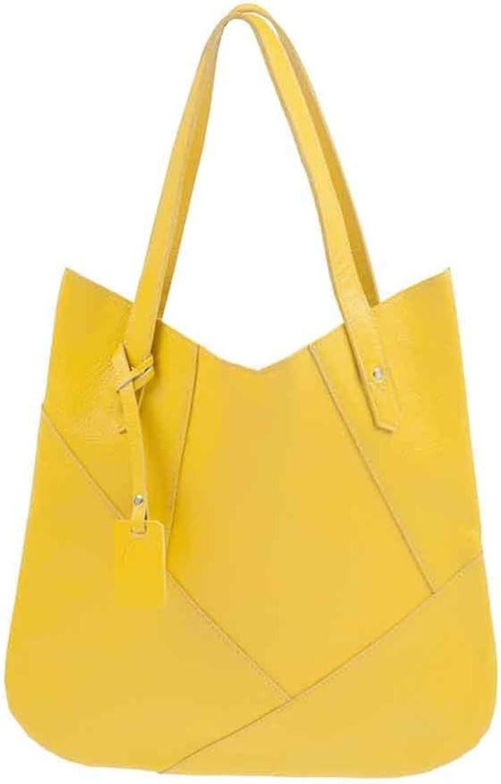 Social Bolsa Andória de Ombro de Couro Genuíno