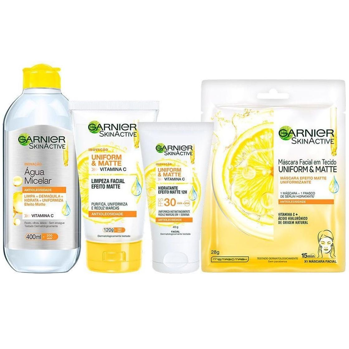 Fashion Garnier Skin Vitamina C Kit – Água Micelar + Hidratante Faci