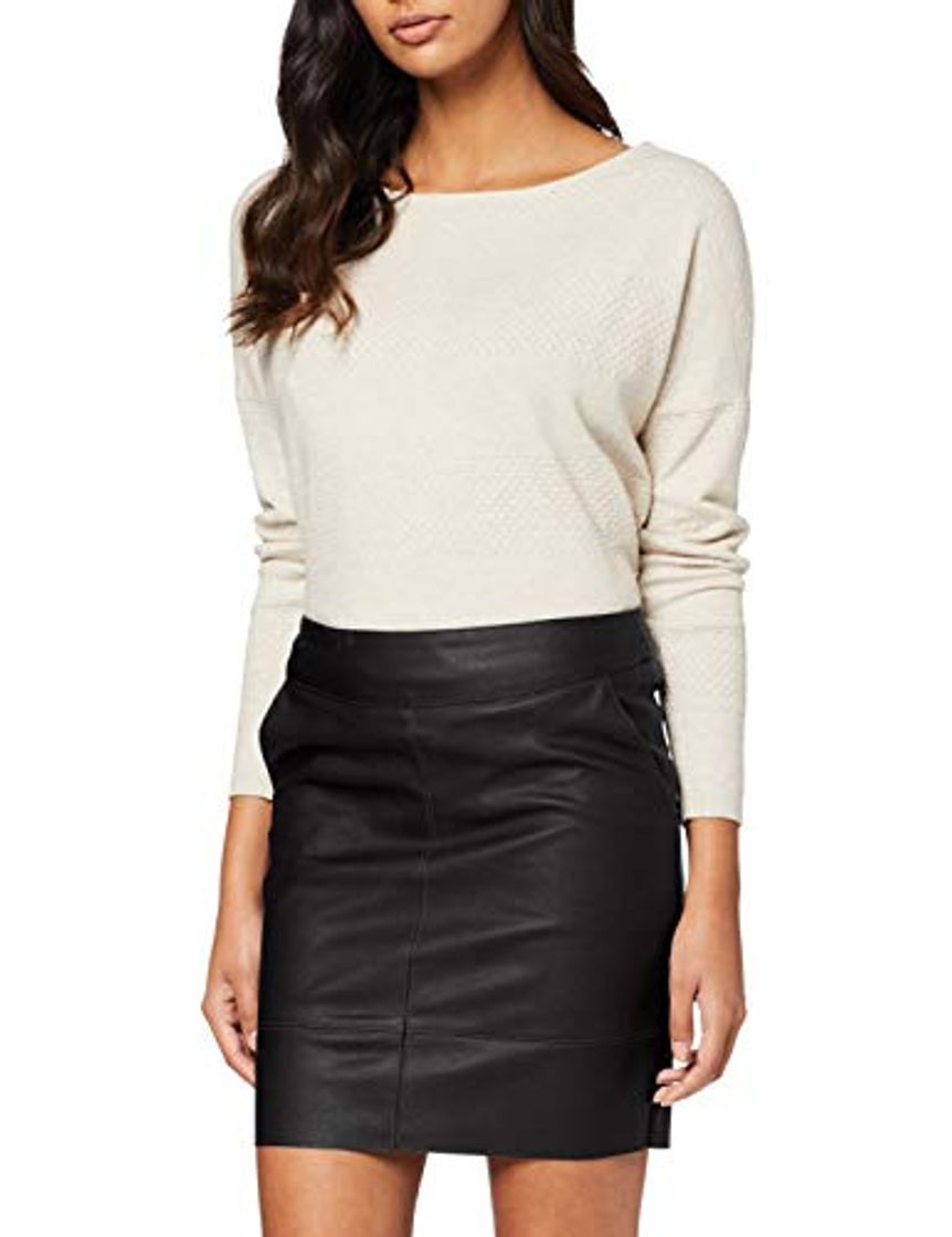 Places Only Onlbase Faux Leather Skirt Otw Falda, Negro