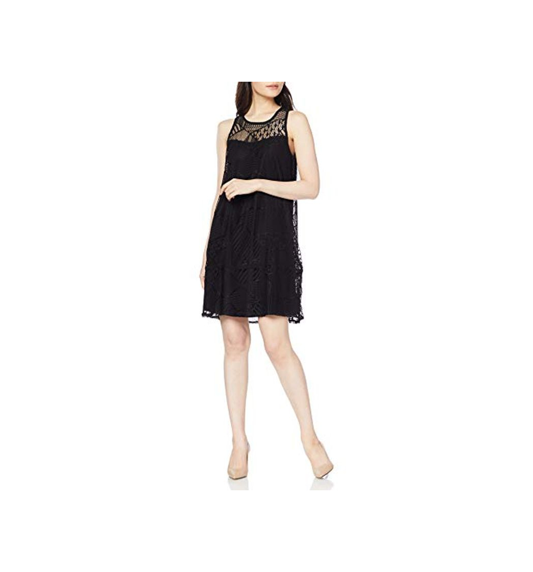 Moda Desigual Vest_Keira Vestido, Negro