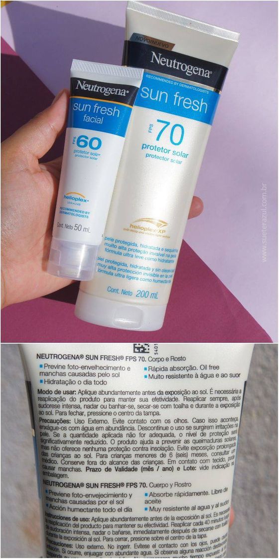 Productos Protetor Solar Neutrogena 