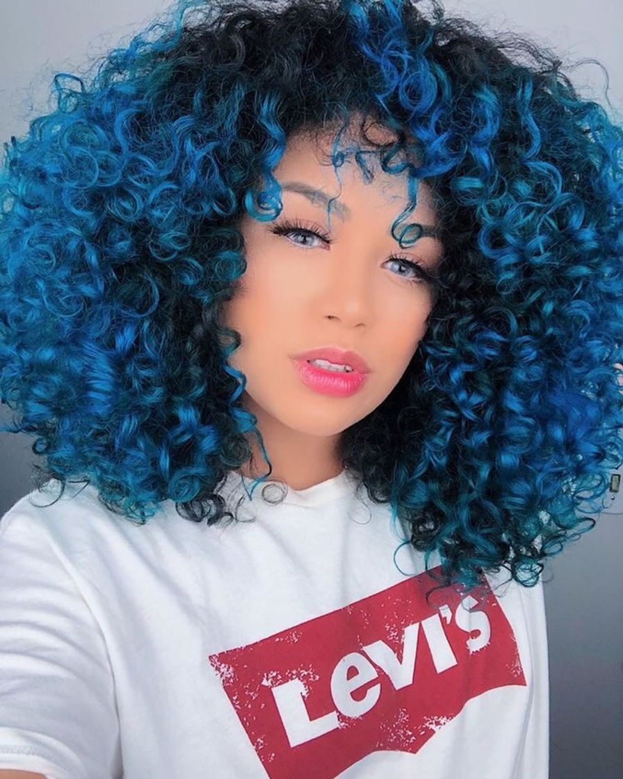 Fashion Cabelo azul 