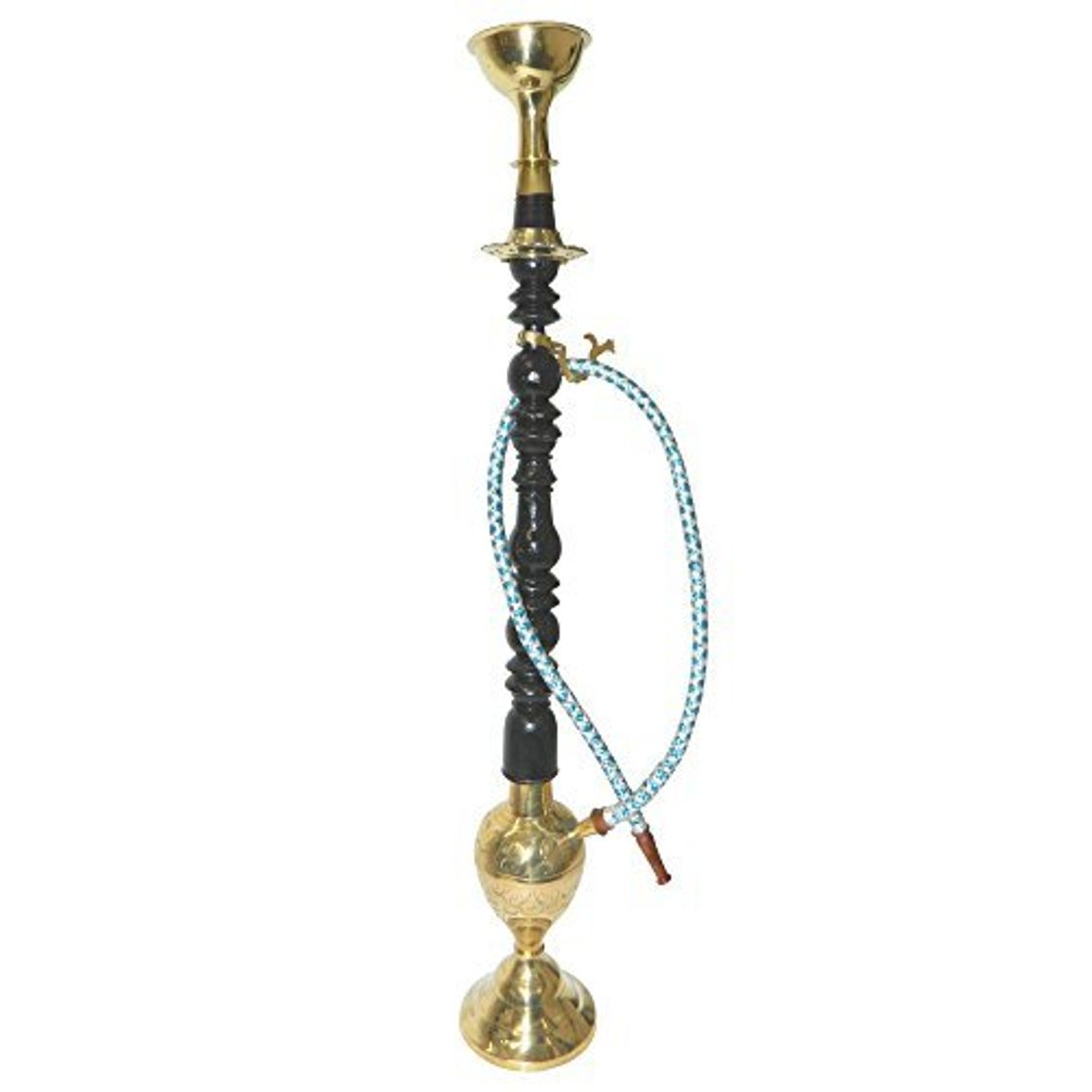 Cachimba 63 cm Narguile Hookah Shisha de larón con adornos de madera