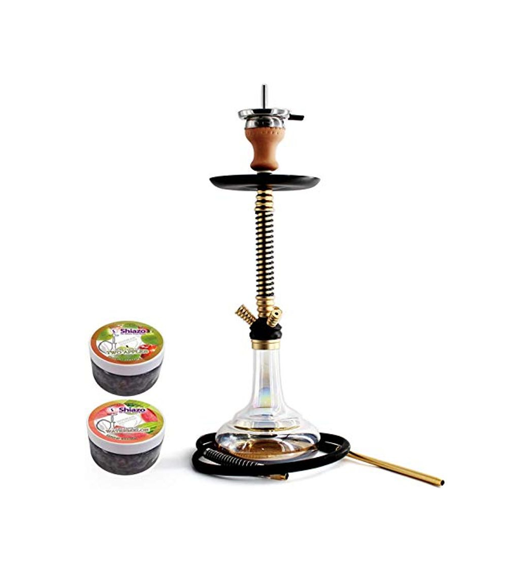 Kertou Shisha Hookah Cachimba Narguile Aluminio agua tubo vidrio fumar 66 cm
