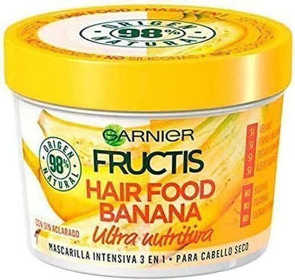 Belleza Garnier Fructis Mascarilla 3 en 1 Hair Food Banana , 3 Recipientes