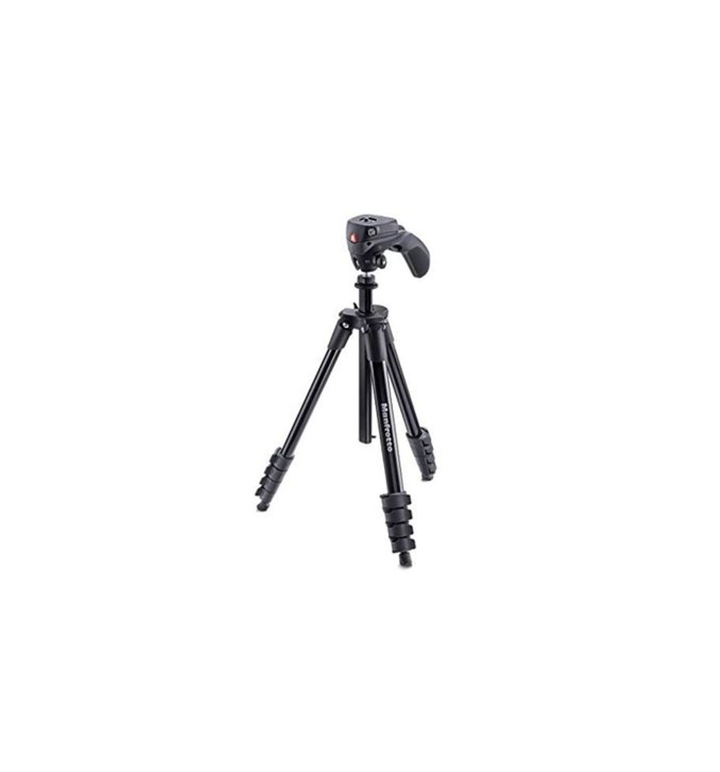 Electrónica Manfrotto Compact Action, Trípode con Rótula de Joystick para Cámaras Réflex