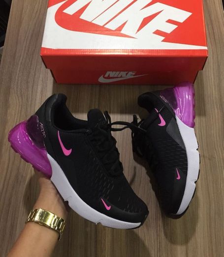 Tênis Nike Preto Rosa 270

