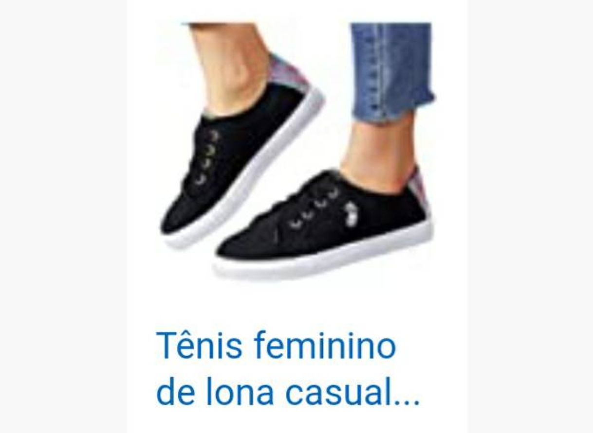 Fashion Tênis feminino de lona caual