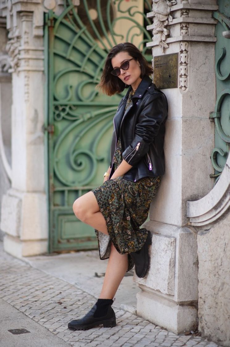 Social Vestido comprido padrão floral 