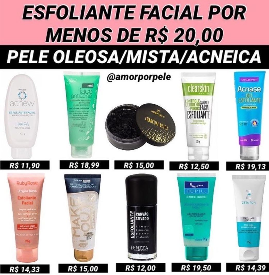 Moda Esfoliante facial baratinho 