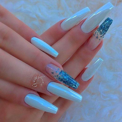 Aesthetic blue nail 💙💤