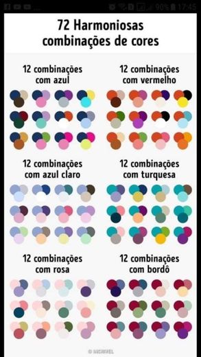 Combinação de cores harmoniosas