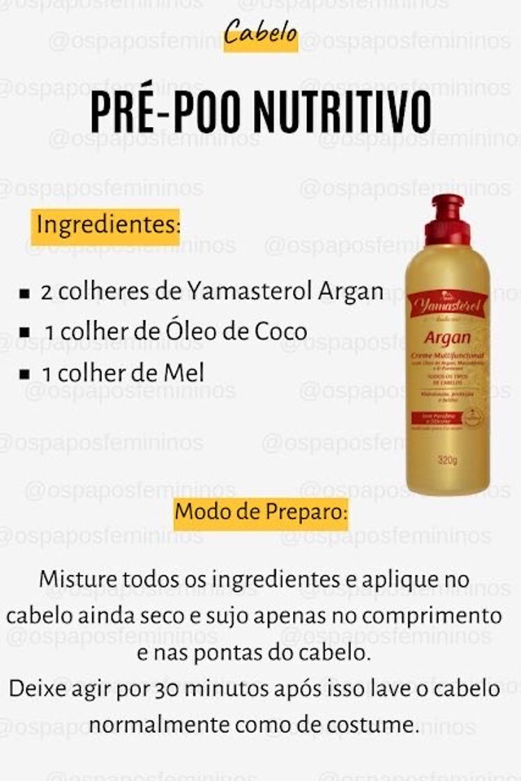 Moda Receitinha pré-poo